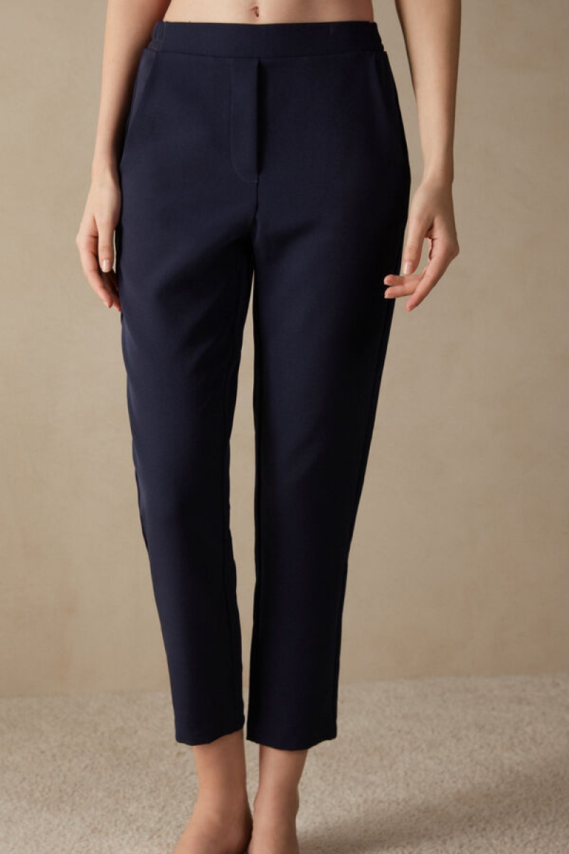 Blue Intimissimi Trousers with Pockets | ECAVG82594